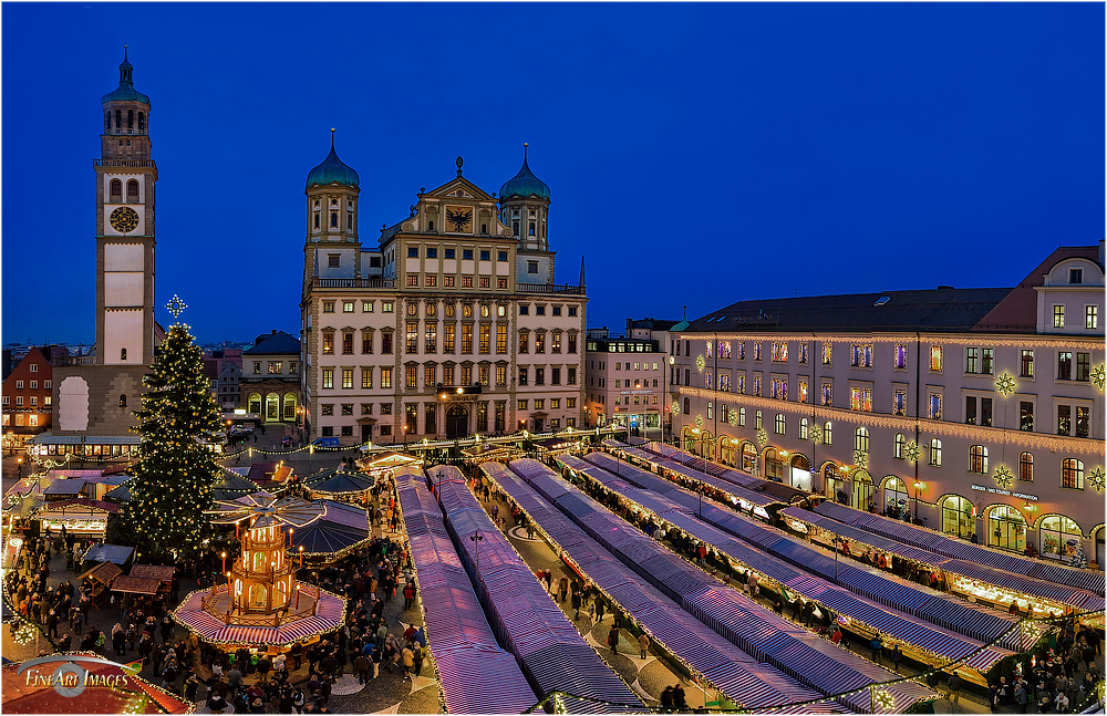 WM Augsburg 2014 mit Rathaus und Perlachturm