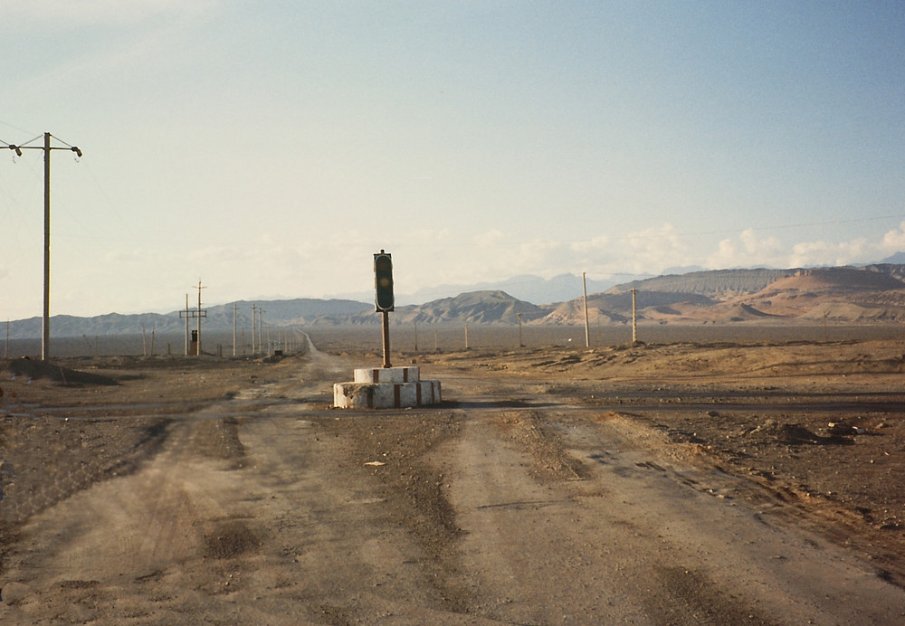 Wo bleibt der Verkehr ? Turfansenke Xinjiang China