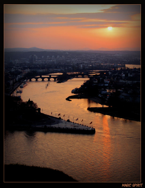 Wo Rhein und Mosel ineinander fließen