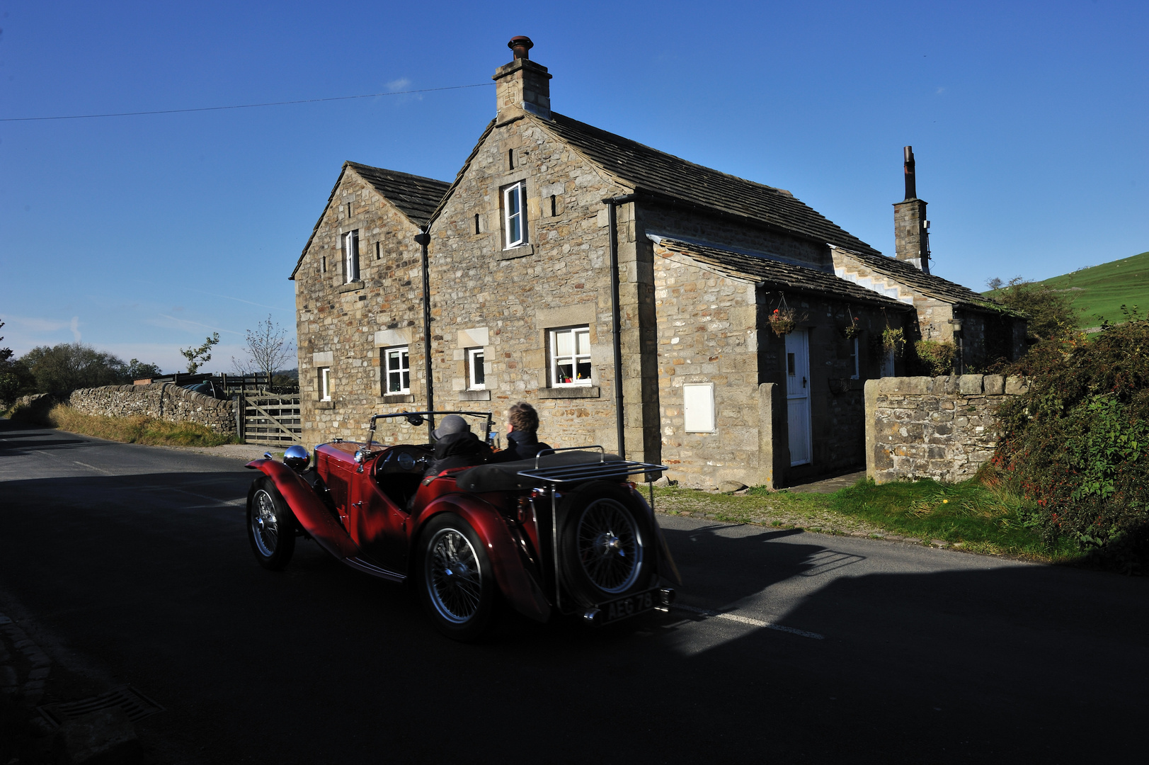 Wochenend-Verkehr in Burnsall