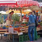 Wochenmarkt auf dem Münsterplatz in Freiburg (Br.)