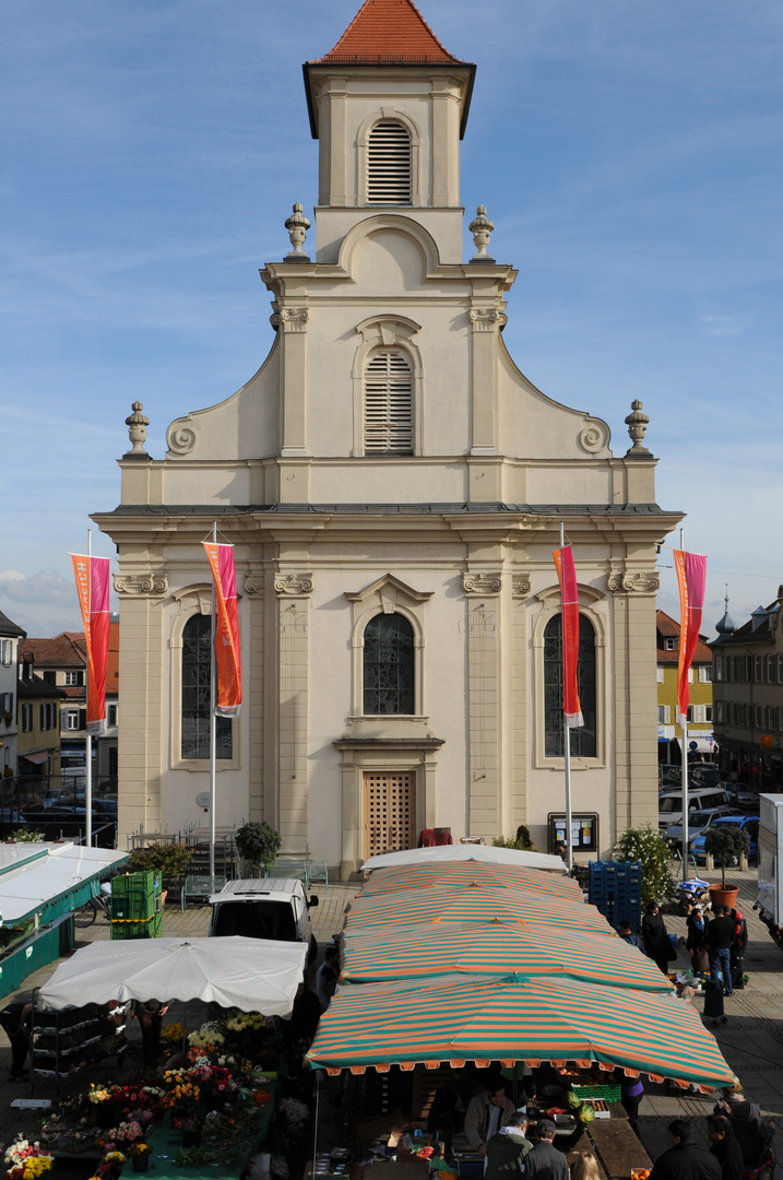 Wochenmarkt von oben