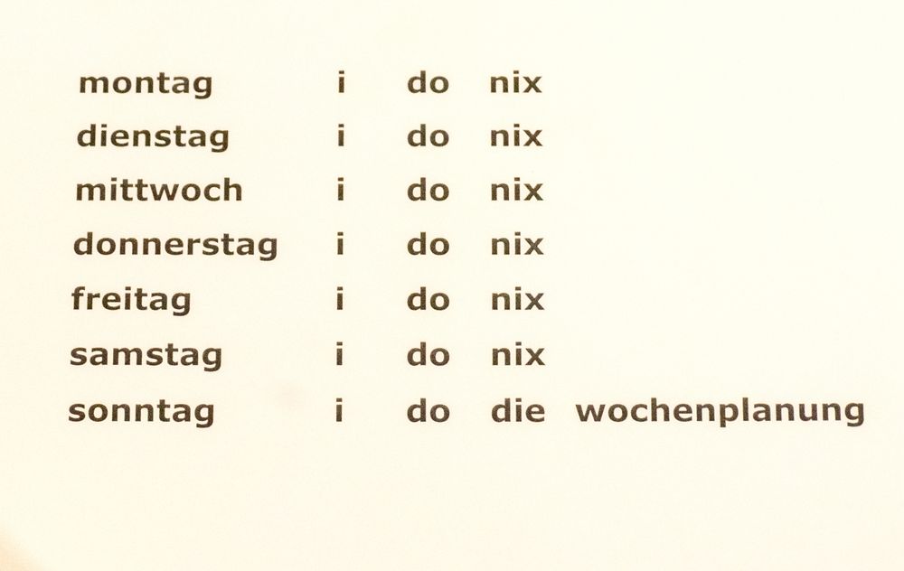 Wochenplan