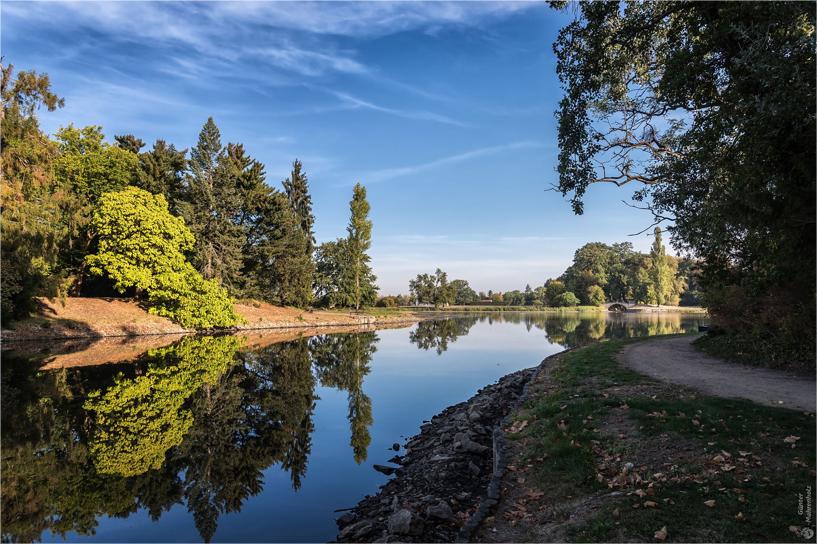 Wörlitz, Anfang Oktober im Park