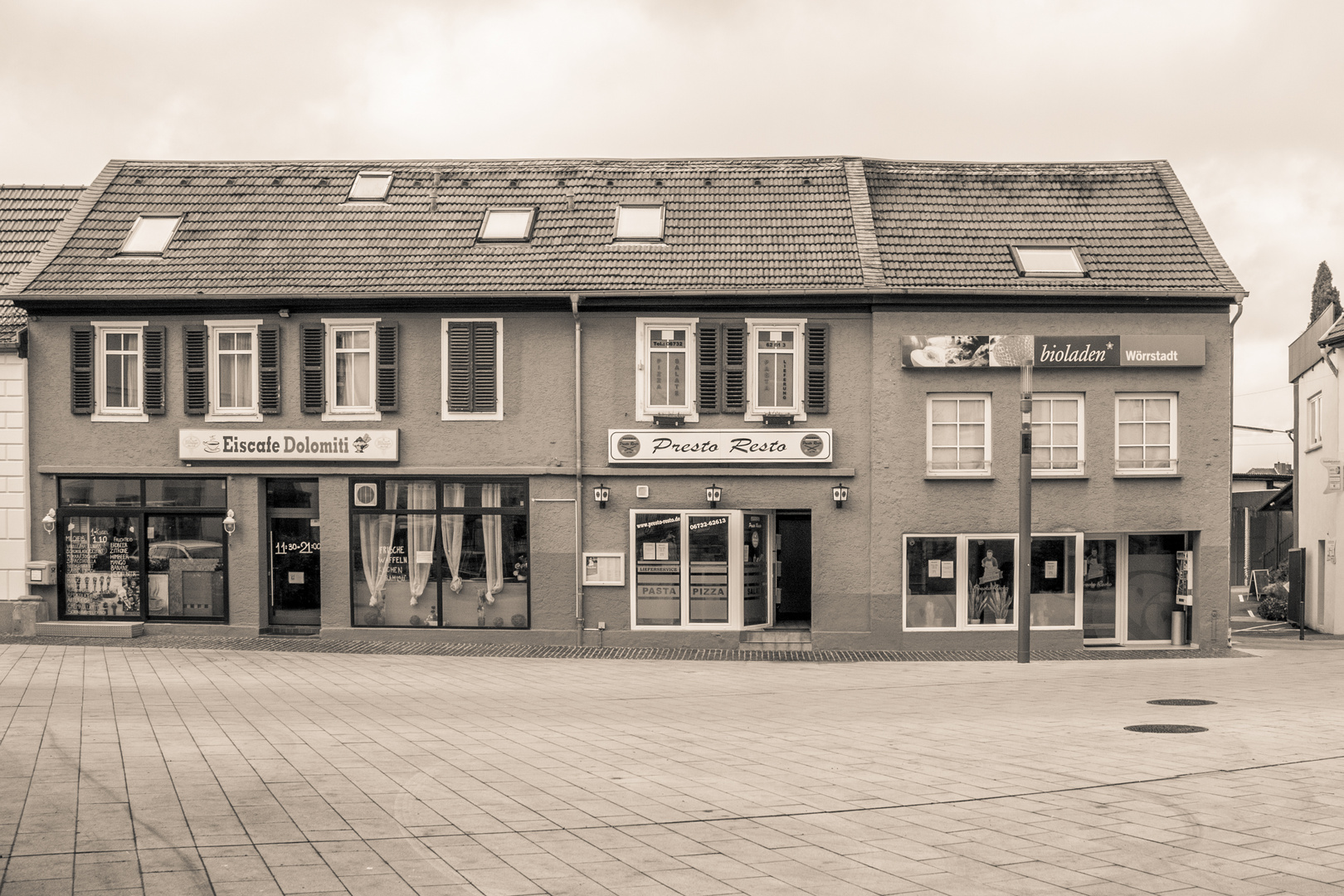 Wörrstadt in einer leichten Sepiatonung