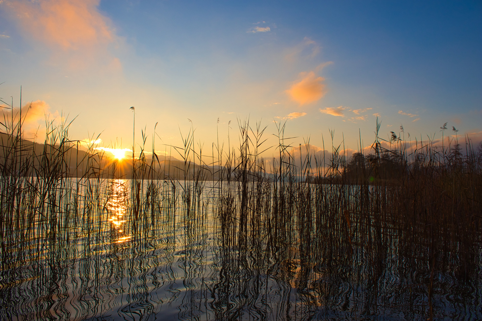 Wörthersee Pörtschach bei Sonnenuntergang