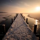 Wörthsee im Winter bei Sonnenaufgang