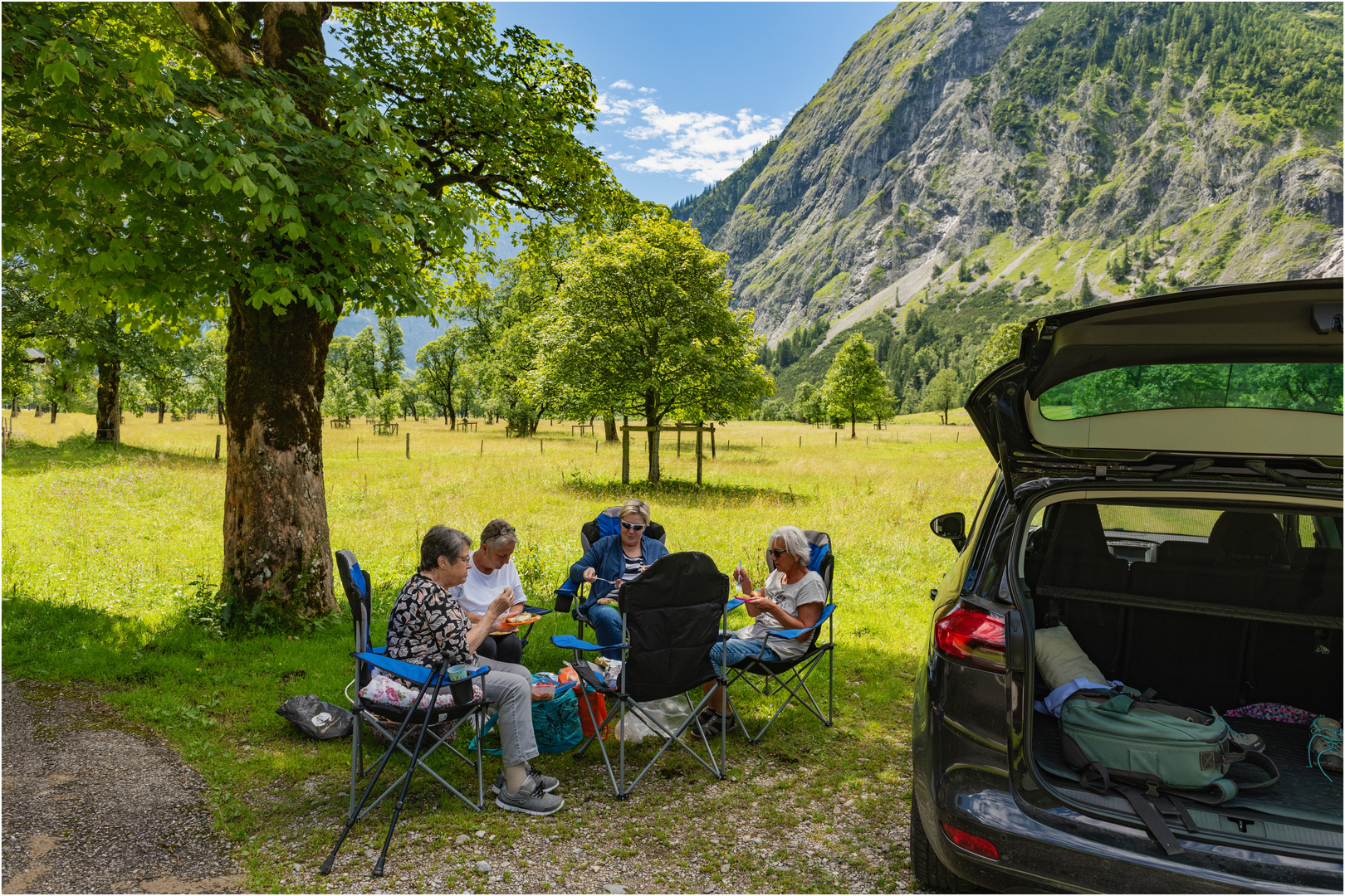 "Wohlverdientes Picknick" - Karwendel, großer Ahornboden, Anfang August 2023