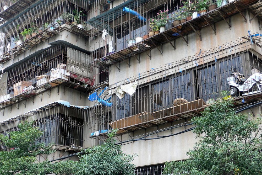 Wohnblock in Kunming - für uns doch ein eher ungewohnter Anblick