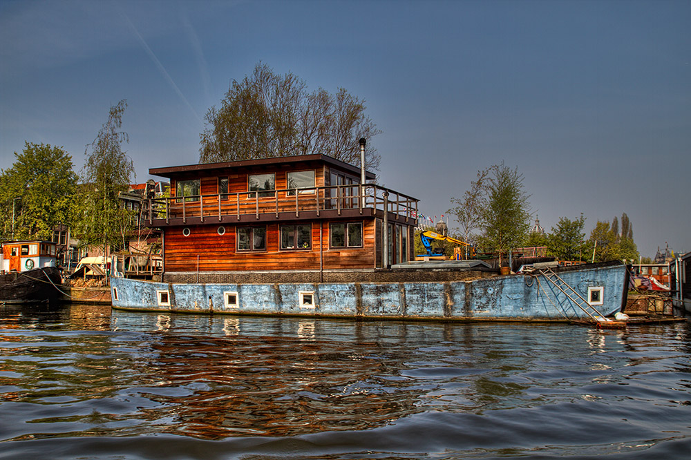 Wohnboot in Amsterdam