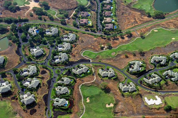Wohnsiedlung auf Big Island, Hawaii