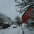 Wohnstraße in Münster im Schnee-Dezember 2010