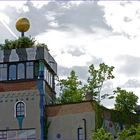 Wohnturm im Hundertwasser-Haus in Bad Soden/Ts. - Gegenlciht