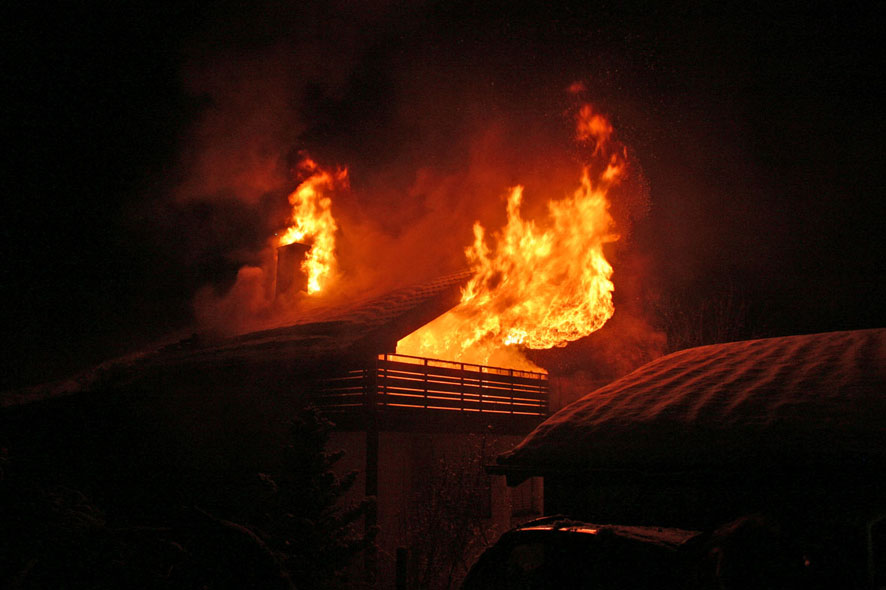 Wohnung in Vollbrand