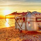 Wohnwagen am Strand von Thiessow