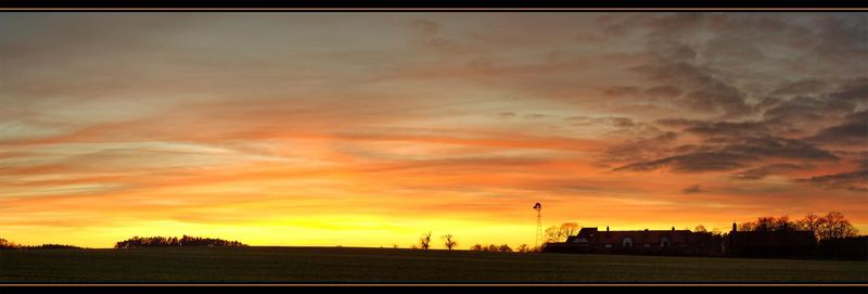 Wolfgangshof im Sonnenuntergang