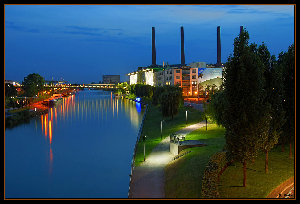 Wolfsburg at night