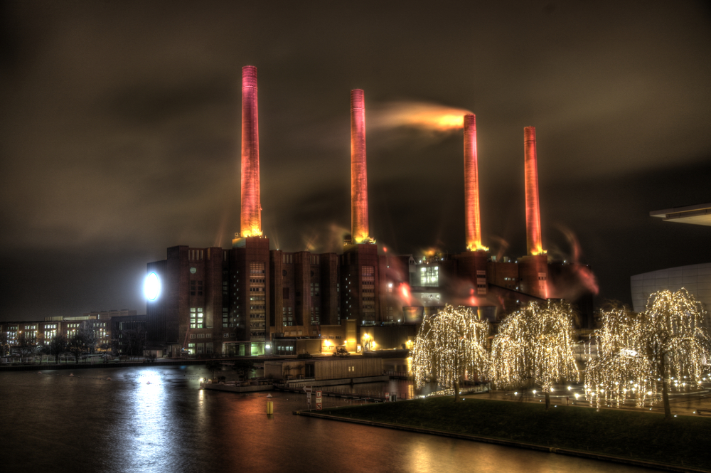 Wolfsburg - VW Stammwerk - Kraftwerk - Adventsbeleuchtung