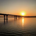 Wolgabrücke bei Sonnenuntergang