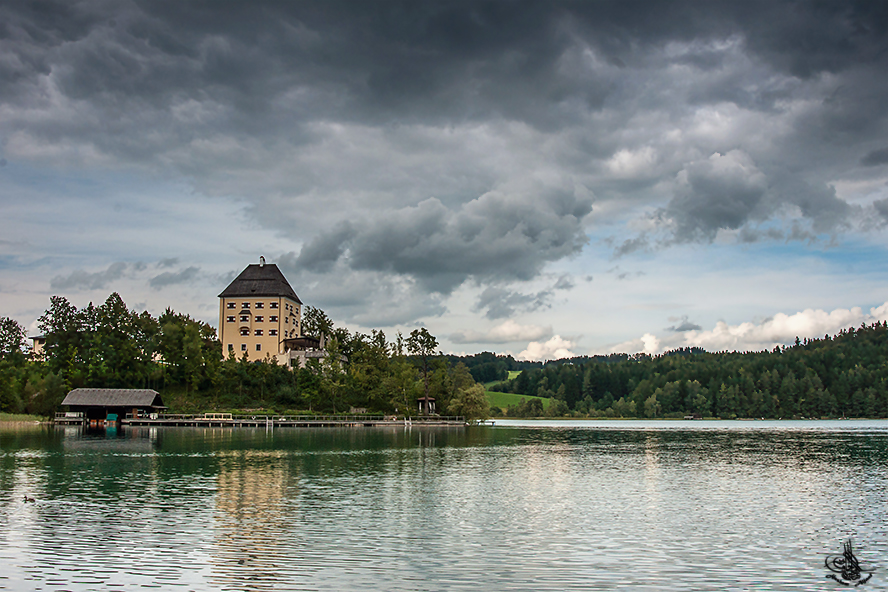 Wolk über schuß Fuschlsee