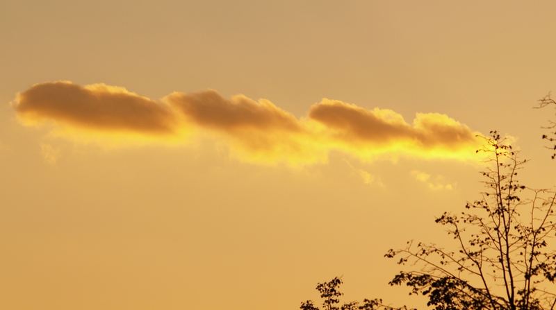 Wolke im Dämmerlicht