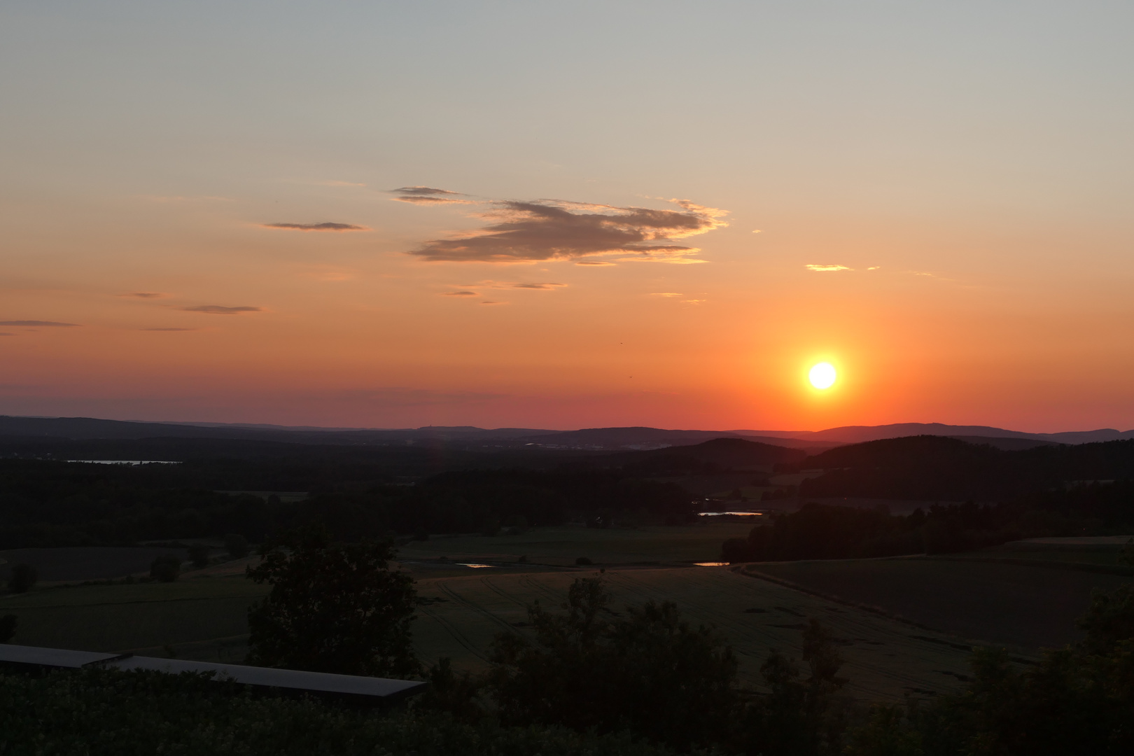 Wolke im Sonnenuntergang