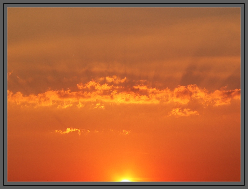 Wolke im Sonnenuntergang