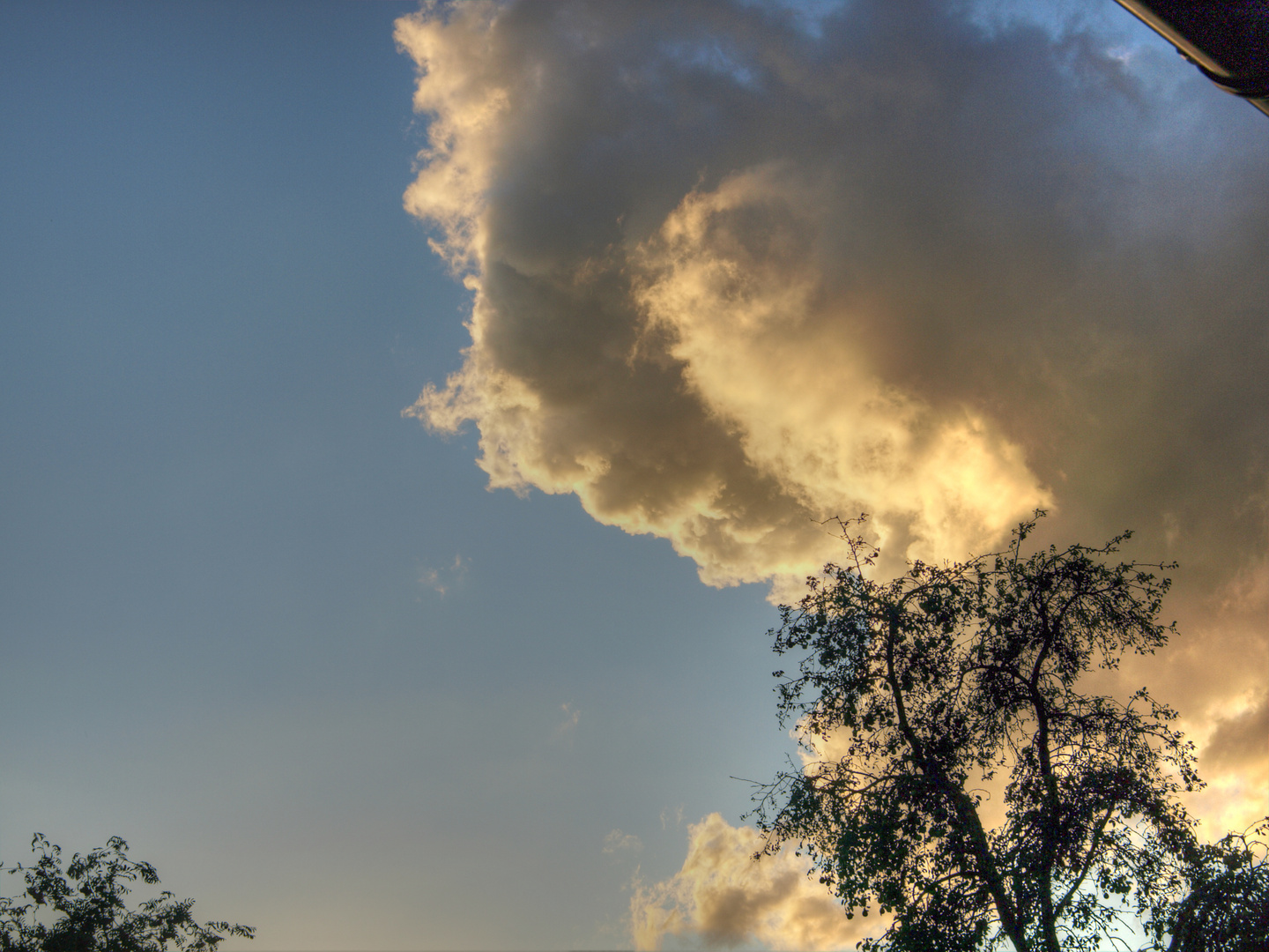 Wolke in der Abendsonne