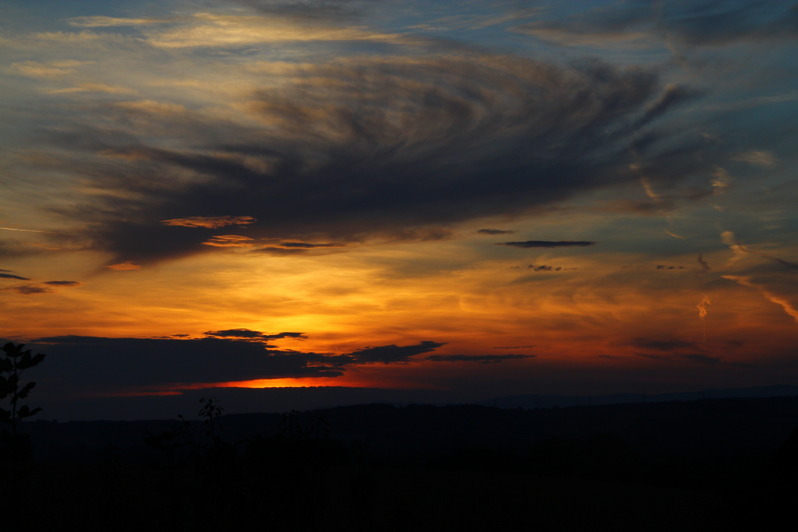 Wolke mit Sonnenuntergang