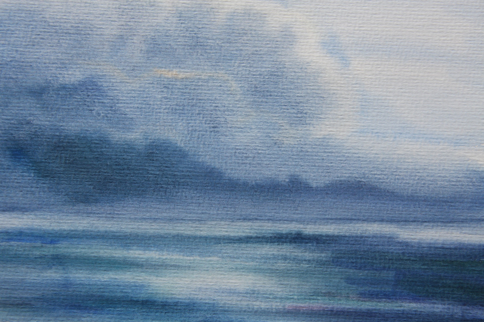 Wolke über dem Meer, Aquarell, 18x24 cm