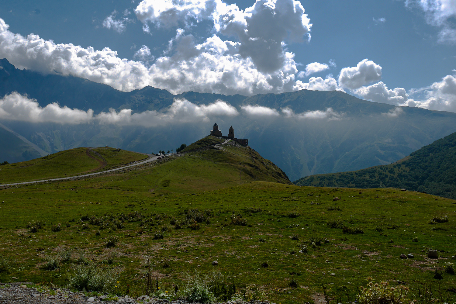 Wolken am Großen Kaukasus