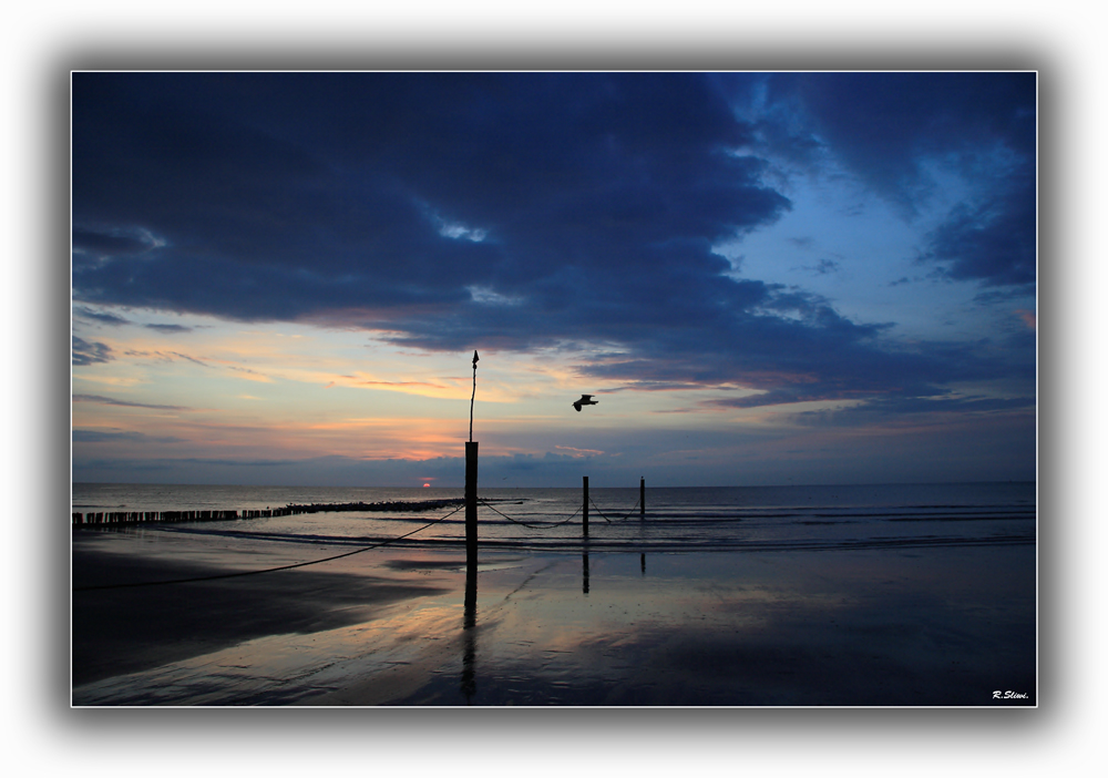 Wolken am Strand