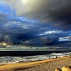 Wolken am Strand