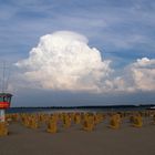 Wolken am Strand von Travemünde