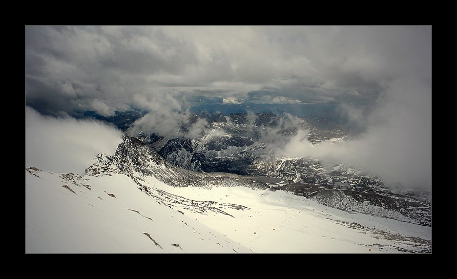 Wolken auf dem Gletscher