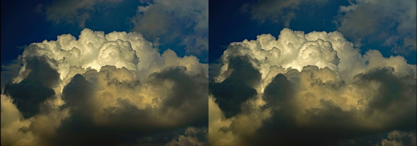 Wolken aus fahrendem Zug (3D-X-View)