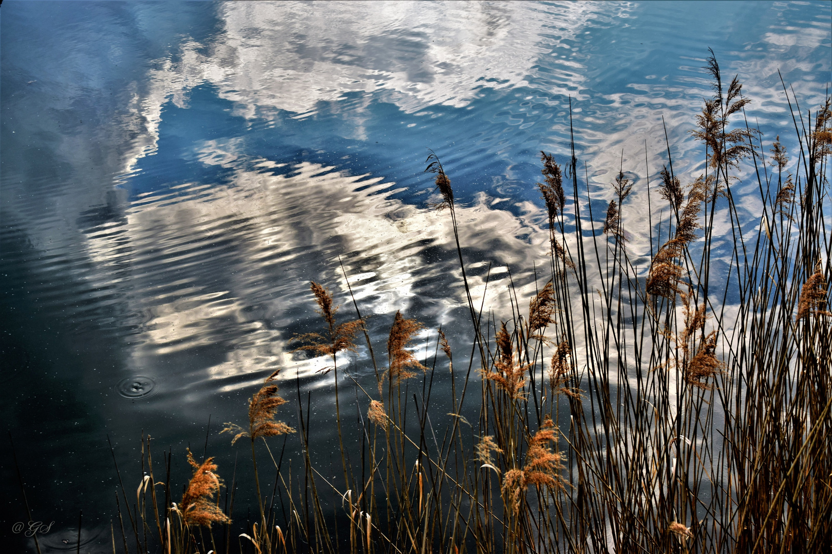 Wolken im See