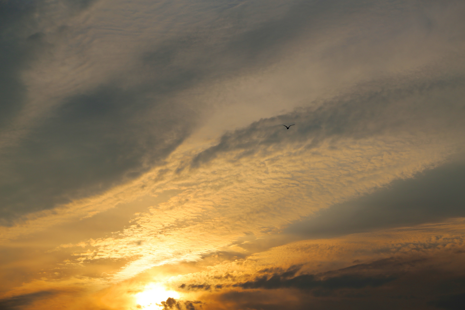 Wolken im Sonnenuntergang