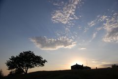 Wolken im Sonnenuntergang