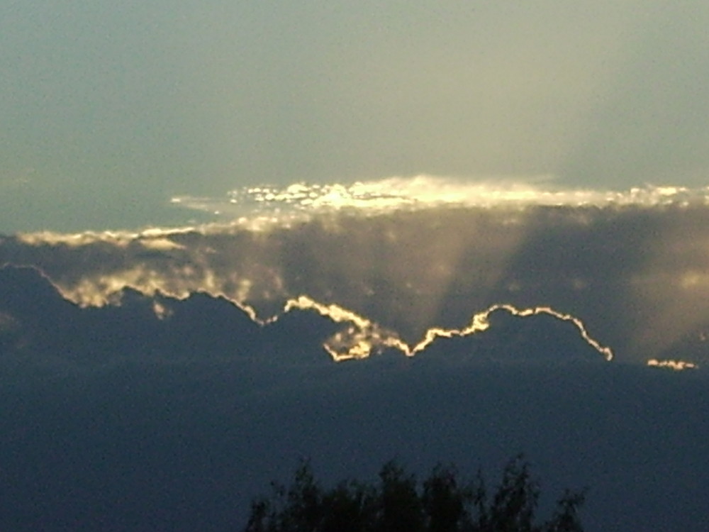 Wolken im Sonnenuntergang