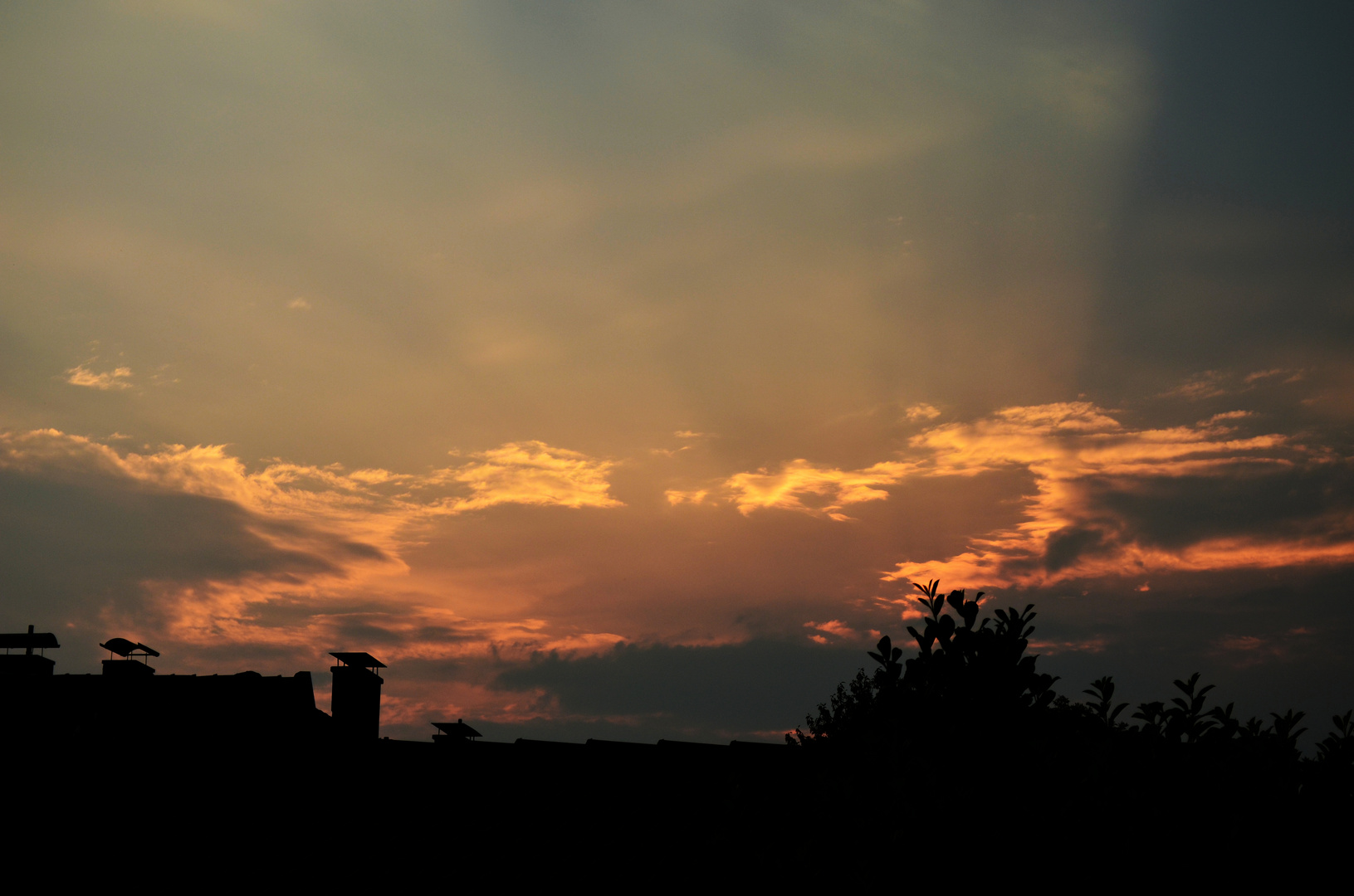 Wolken im Sonnenuntergang