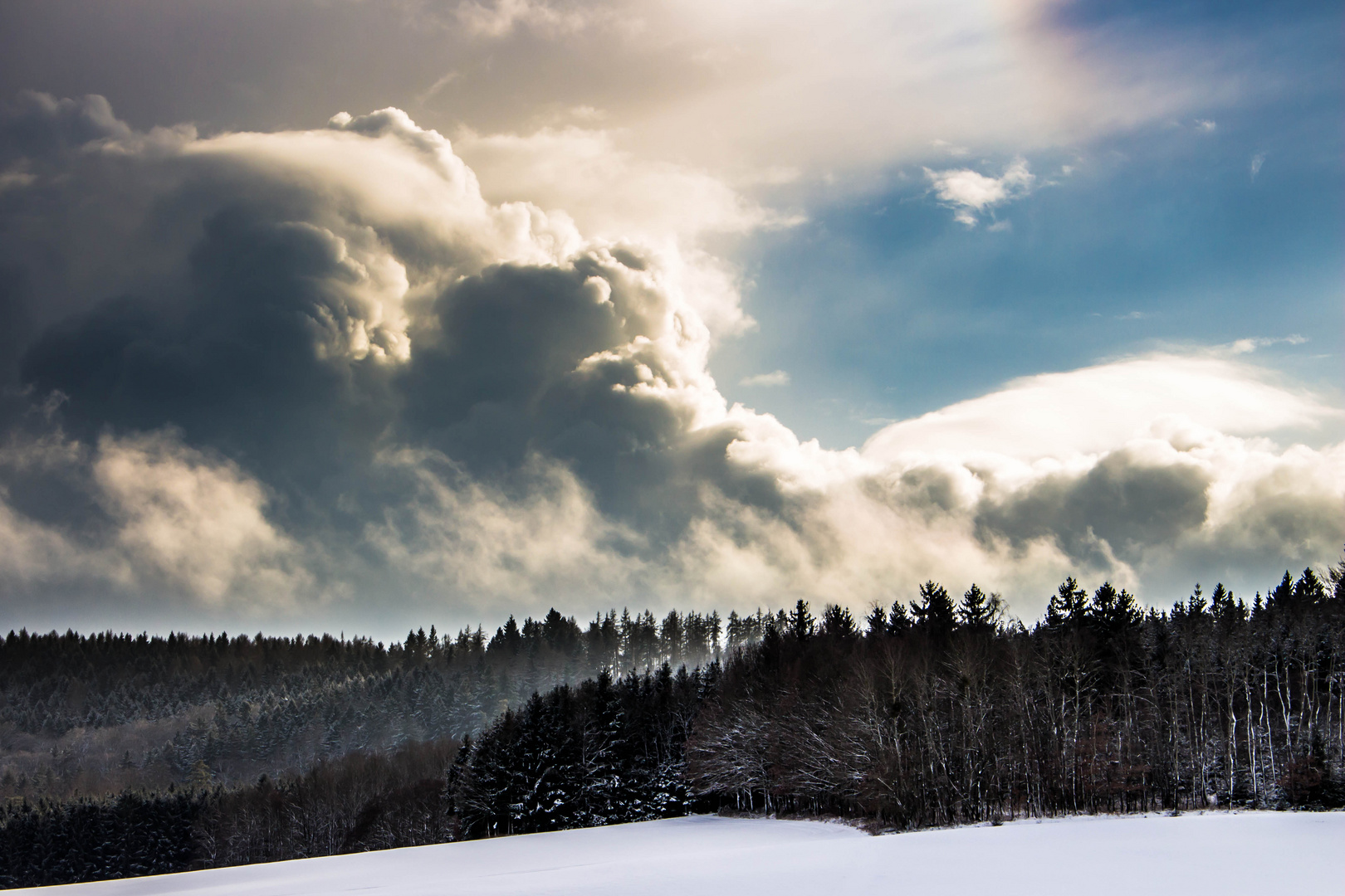 wolken im winter