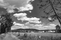 wolken in büdingen - sw