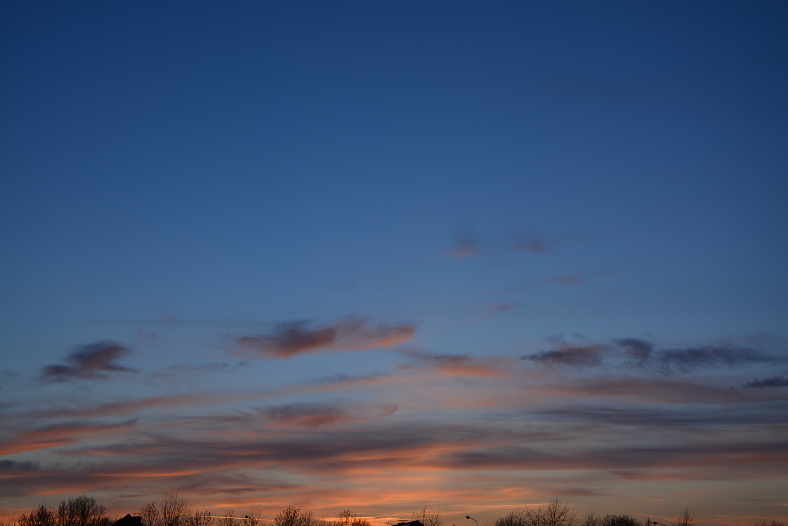 Wolken in der Abenddämmerung