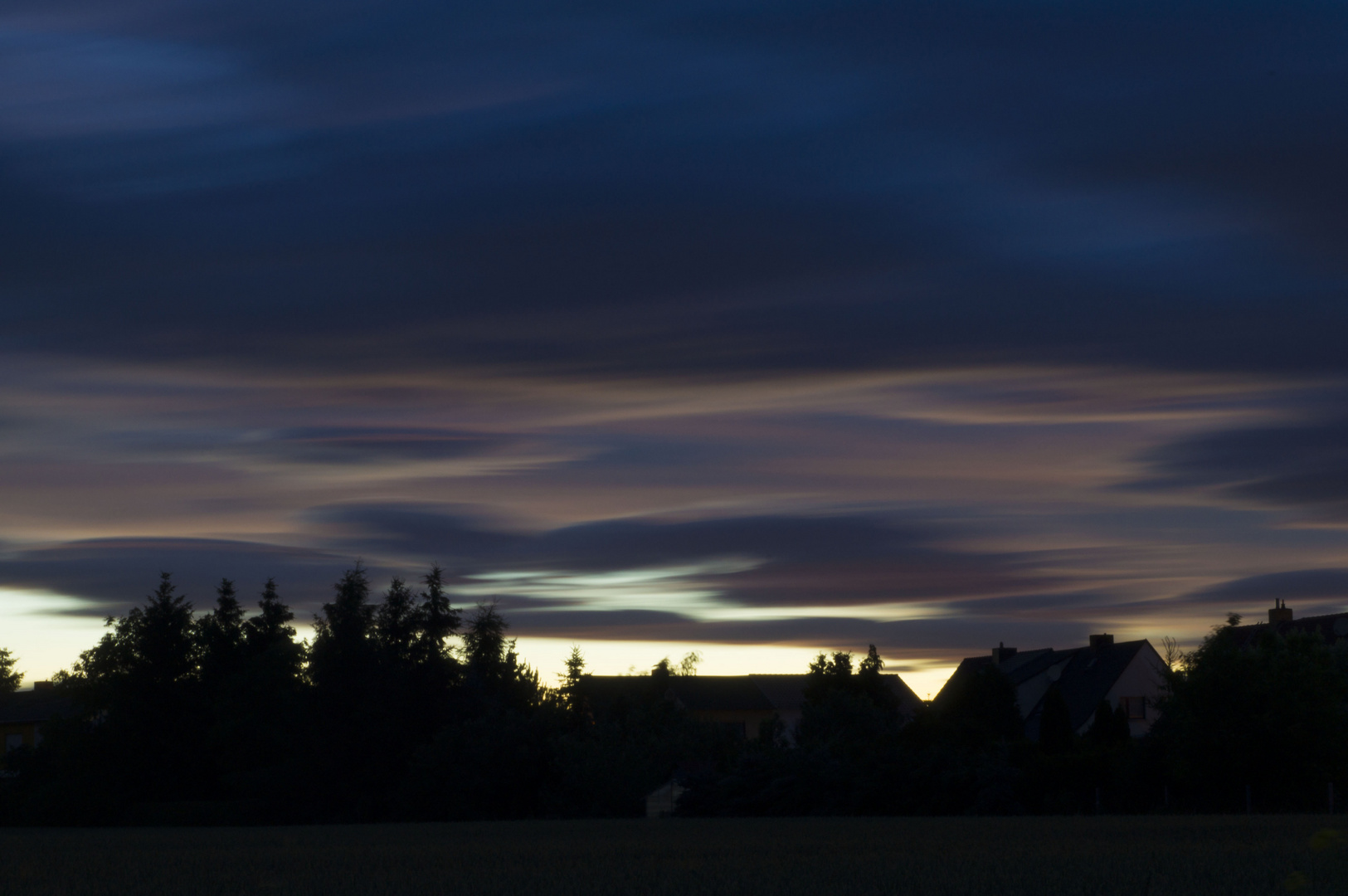 Wolken in der Abenddämmerung