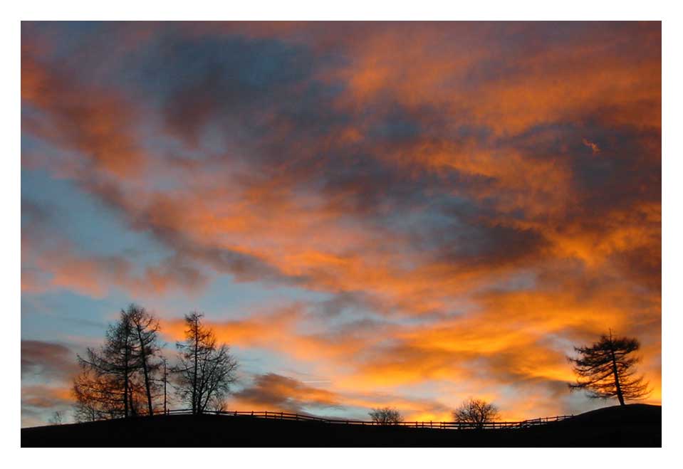 Wolken in Flammen