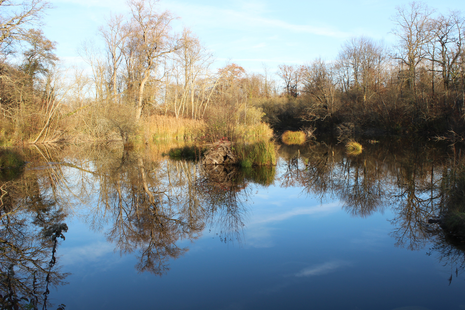 Wolken Landschaft im Wasserspiegel