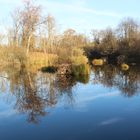 Wolken Landschaft im Wasserspiegel