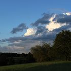 Wolken mit Bäumen