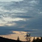 Wolken mit Sonnenuntergang